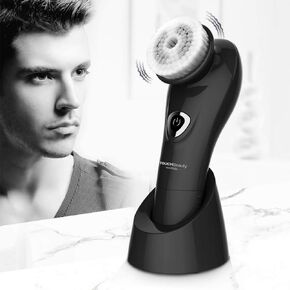 TOUCHBeauty Facial Brush for Men Skin Scrubber with Advanced 6 Degree Oscillating Vibration Cleansing Technology, Waterproof Men's Facial Exfoliator Massager Blue AG-1487