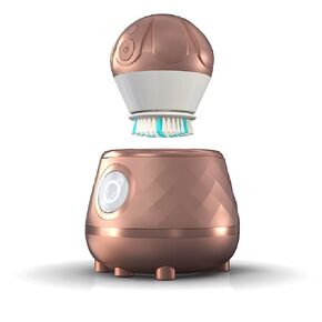 TAO Clean Ona Diamond Orbital Facial Brush and Cleansing Station, Electric Face Cleansing Brush with Ergonomic Handle, Dual Speed Settings, Light Blue