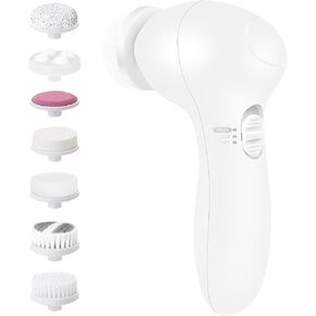 فرشاة تنظيف الوجه الكهربائية 7 في 1 - فرشاة فابوداي لتدوير بشرة الوجه للتنظيف العميق والتقشير اللطيف وإزالة الرؤوس السوداء والتدليك، فرشاة تنظيف الوجه التي تعمل بالبطارية in Kuwait