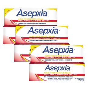 Asepxia Acne Spot Treatment Cream for Pimples and Blackheads with 10% Benzoyl Peroxide, 1 ounce, White, (GEN00669)