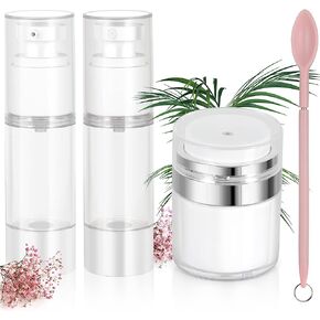 وعاء مضخة بدون هواء، وعاء كريم مفرغ، زجاجات مضخة بدون هواء، زجاجة مفرغة، موزع لوشن محمول، حاويات سفر فارغة قابلة لإعادة الملء لمستحضرات التجميل، وعاء كريم الوجه لترطيب جوهر المكياج in Kuwait