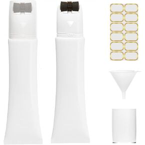 Yoken 60ml Roller Bottles 2 Pack, Face Roller Essential Oil Roller Bottles, Eye Roller, Essential Oil Bottles with Silicone Roller for Massaging and Moisturizing Your Face, Neck with Funnel, Stickers in Kuwait