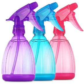 DilaBee Spray Bottles (3-Pack, 12 Oz) Water Spray Bottle for Hair, Plants, Cleaning Solutions, Cooking, BBQ, Squirt Bottle for Cats - Empty Spray Bottles - BPA-Free - Multicolor in Saudi Arabia