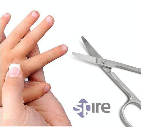 Baby Nail Scissors With Round Tip 4.5" Eyebrow, Dry Skin, Eyelash, Nose Hair For Men And Women Daily Use in Saudi Arabia