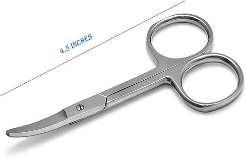 Baby Nail Scissors With Round Tip 4.5" Eyebrow, Dry Skin, Eyelash, Nose Hair For Men And Women Daily Use in Saudi Arabia