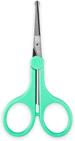 Eyebrow Scissors, Small Scissors for Facial, Nose, Eyebrow, Mustache, and Beard Hair Trimming & Grooming, Straight Edge, Purple Long Cap in Kuwait