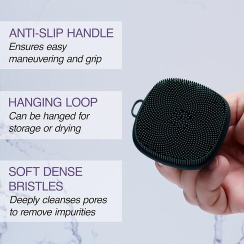 The Man Silicone Face Scrubber for Men - Gentle Exfoliator Face Massager - Flex Face Brush for Men - Removes Dead & Dry Skin - Face Care Grooming Routine - Face Scrubber & Bathroom Accessory (1Pack) in Saudi Arabia