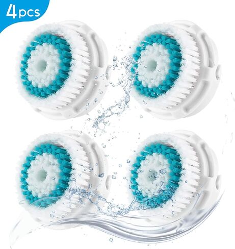 Combo Replacement Facial Cleansing Brush Head, 4 Pack, (BCO-4) in Saudi Arabia