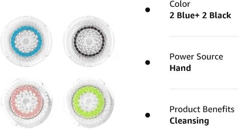 Replacement Facial Cleansing Brush Head Compatible with Clarisonic Mia 1, Mia 2, Mia Fit, Alpha Fit, Smart Profile Uplift and Alpha Fit (Blue1+green1, 2 Pack) in Kuwait