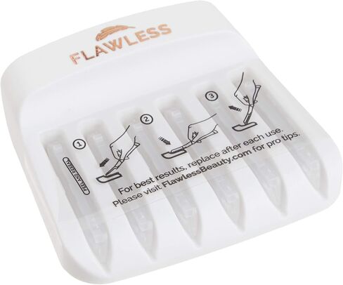 رؤوس بديلة لمقشر الوجه Dermaplane Glo من Finishing Touch فقط، أداة Dermaplane غير متضمنة، أبيض، 6 قطع (قد تختلف التعبئة) in Kuwait