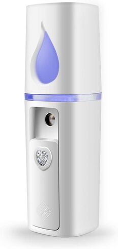 Portable Nano Facial Mister Mini Facial Steamer Atomization Eyelash Extensions with Mirror & 20ml Visual Water Tank (2 Packs) in Kuwait