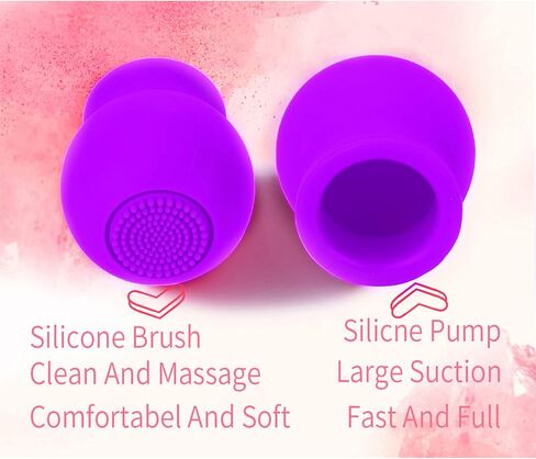 Lip Plumper Device, Lips Enhancer Lip Vacuum Suction Beauty Bigger Mouth Quickly Face Clean Massage Silicone Lip Pump with Brush() in Saudi Arabia