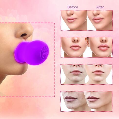 Lip Plumper Device, Lips Enhancer Lip Vacuum Suction Beauty Bigger Mouth Quickly Face Clean Massage Silicone Lip Pump with Brush() in Saudi Arabia