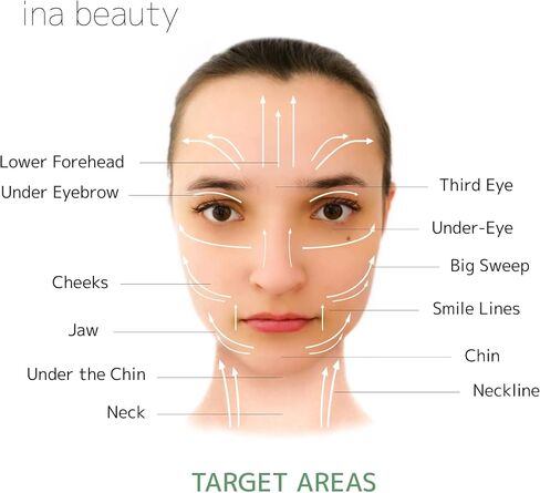 Ina Beauty Large Gua Sha Heart Natural Jade Stone for Face to Lift, Decrease Puffiness and Tighten in Saudi Arabia