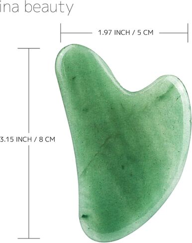 Ina Beauty Large Gua Sha Heart Natural Jade Stone for Face to Lift, Decrease Puffiness and Tighten in Saudi Arabia