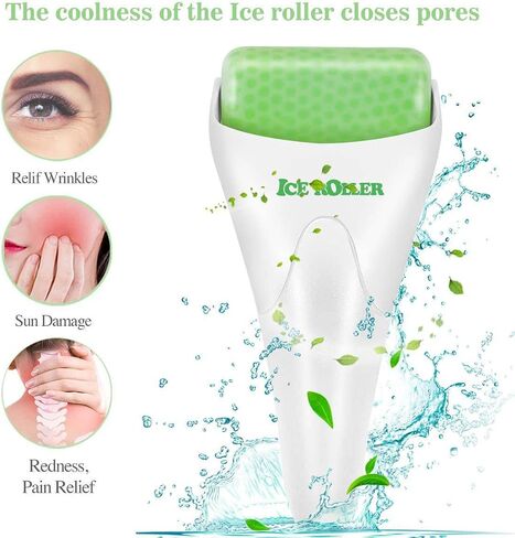 LATME Ice Roller for Face Eyes,Womens Gifts,Face Massager Roller Puffiness Migraine Pain Relief and Minor Injury(White) in Saudi Arabia