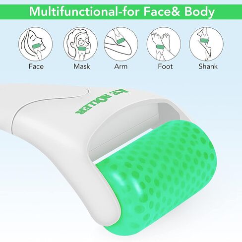 LATME Ice Roller for Face Eyes,Womens Gifts,Face Massager Roller Puffiness Migraine Pain Relief and Minor Injury(White) in Saudi Arabia