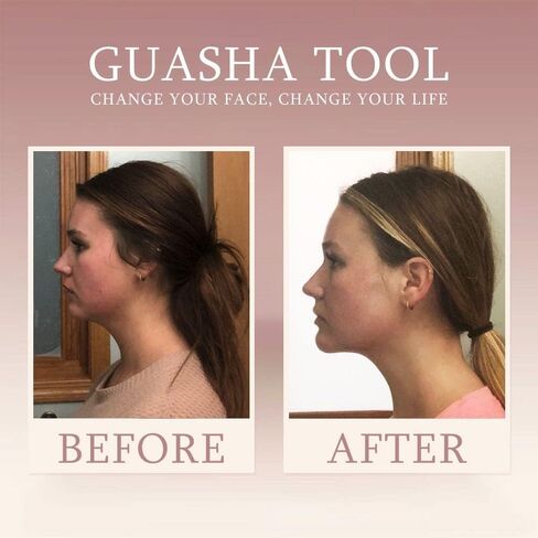 أداة DEAYOKA Rose Quartz Gua Sha - سر الجمال الآسيوي - كوارتز وردي أصلي وأصلي بنسبة 100% in Saudi Arabia