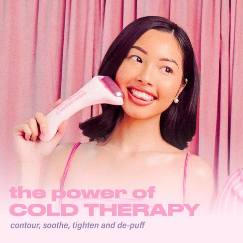 THE SKINNY CONFIDENTIAL HOT MESS Ice Roller, Skin Care Tools to Debloat, Derma Roller for Clear Skin & Natural Radiance, Facial Roller for Lymphatic Drainage, Gets Cold Fast & Stays Cold Long in Saudi Arabia