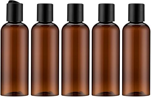 3.4 oz Travel Bottles for Toiletries, Empty Travel Size Containers Tsa Approved, 5PCS Small Plastic Shampoo Bottles with Labels (100ml) in Saudi Arabia