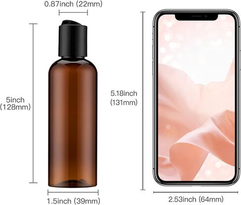3.4 oz Travel Bottles for Toiletries, Empty Travel Size Containers Tsa Approved, 5PCS Small Plastic Shampoo Bottles with Labels (100ml) in Saudi Arabia