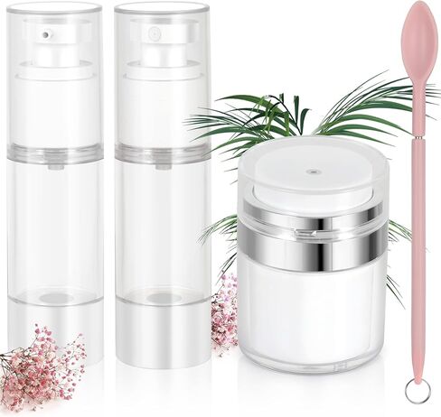 وعاء مضخة بدون هواء، وعاء كريم مفرغ، زجاجات مضخة بدون هواء، زجاجة مفرغة، موزع لوشن محمول، حاويات سفر فارغة قابلة لإعادة الملء لمستحضرات التجميل، وعاء كريم الوجه لترطيب جوهر المكياج in Kuwait