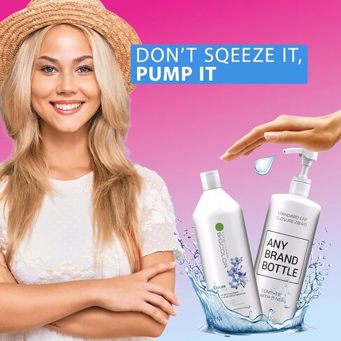 33.8-Ounce Pump for Shampoo and Conditioner, Lotion, etc. for 1-Inch Bottle Neck Pack of 2 White in Saudi Arabia