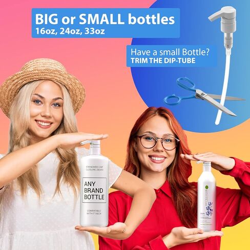 33.8-Ounce Pump for Shampoo and Conditioner, Lotion, etc. for 1-Inch Bottle Neck Pack of 2 White in Saudi Arabia