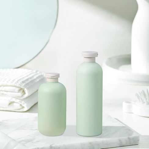 6.8 oz Plastic Travel Shampoo Bottles, Refillable Flip Cap Squeeze Bottles for Toiletries, Large Leakage-Proof Travel Shampoo and Conditioner Bottles (Blue) in Kuwait
