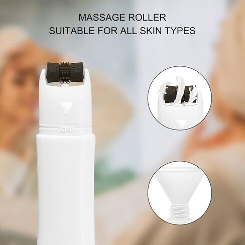 Yoken 60ml Roller Bottles 2 Pack, Face Roller Essential Oil Roller Bottles, Eye Roller, Essential Oil Bottles with Silicone Roller for Massaging and Moisturizing Your Face, Neck with Funnel, Stickers in Kuwait