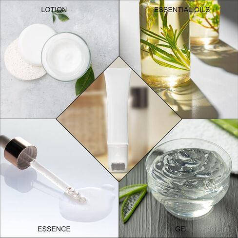 Yoken 60ml Roller Bottles 2 Pack, Face Roller Essential Oil Roller Bottles, Eye Roller, Essential Oil Bottles with Silicone Roller for Massaging and Moisturizing Your Face, Neck with Funnel, Stickers in Kuwait