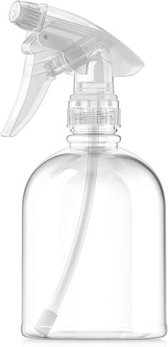Bar5F Plastic Spray Bottle, 16 oz | Leak Proof, Empty, Clear, Trigger Handle, Adjustable Fine to Stream Output, Refillable, Heavy Duty Sprayer for Hair Salons & Spas, Household Cleaners, Cooking in Saudi Arabia
