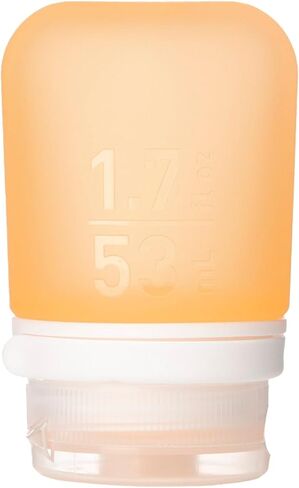 Humangear GoToob+ زجاجات سيليكون قابلة لإعادة التعبئة بحجم مناسب للسفر مع غطاء قفل، برتقالي، صغير (1.7 أونصة) in Kuwait