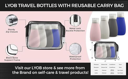 Leak Proof Silicone Soft Refillable Bottles,TSA 3oz, BPA Free, New 3-Layer Top, Travel Empty Squeeze Bottles for Toiletries, Lotions, Shampoos 3pk (Black-Gray-Blue) in Saudi Arabia