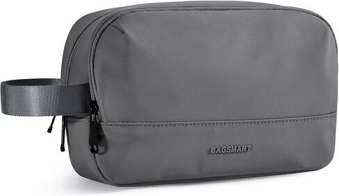 BAGSMART Travel Toiletry Bag for Men, Dopp Kit Water Resistant Shaving Bag for Toiletries Accessories, Black-Medium in Kuwait