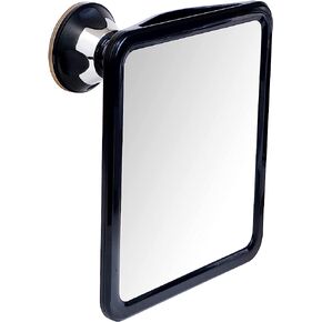 مرآة دش MIRRORVANA بدون ضباب للحلاقة مع شفط مطور، تصميم مزدوج مضاد للضباب، سطح مقاوم للكسر ودوران 360 درجة، 8 بوصة × 7 بوصة in Kuwait