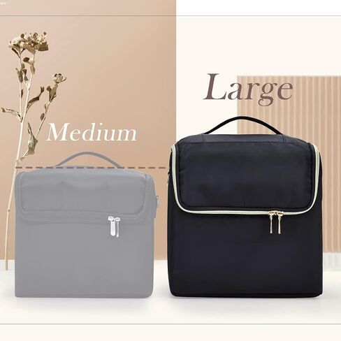 Stagiant Soft Makeup Box, Large Makeup Organizer Case, Professional Nail Train Bag Carrying Case Artist Travel Cosmetic Storage Handbag, with 4 Trays for Jewelry Make-Up Brushes Toiletry in Saudi Arabia