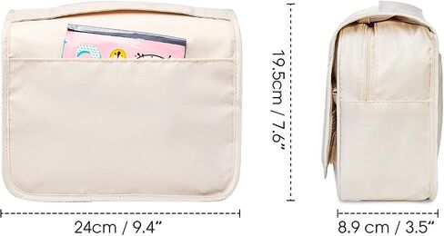 Narwey Hanging Toiletry Bag for Women Travel Makeup Bag Organizer Toiletries Bag for Travel Size Cosmetics Essentials Accessories (Blue Flower) in Kuwait