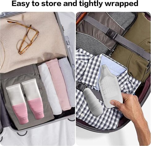 6 PCS Silicone Travel Sleeves for Toiletries, Toiletry Sleeves for Leak Proofing, Leak Proof Sleeves for Travel Bottles, Travel Size Toiletries, Cruise Must Haves for Women Men in Saudi Arabia