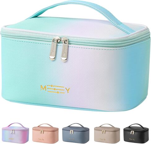 KITENROM Portable Makeup Bag Cosmetic Bags for Women Medium Pouch Case Purse Make Up Organization Waterproof (Blue) in Saudi Arabia