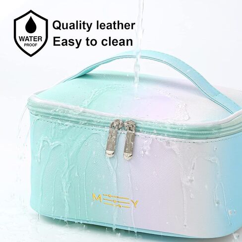 KITENROM Portable Makeup Bag Cosmetic Bags for Women Medium Pouch Case Purse Make Up Organization Waterproof (Blue) in Saudi Arabia
