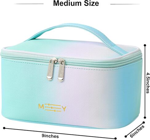 KITENROM Portable Makeup Bag Cosmetic Bags for Women Medium Pouch Case Purse Make Up Organization Waterproof (Blue) in Saudi Arabia