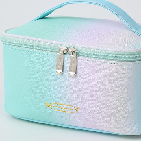 KITENROM Portable Makeup Bag Cosmetic Bags for Women Medium Pouch Case Purse Make Up Organization Waterproof (Blue) in Saudi Arabia