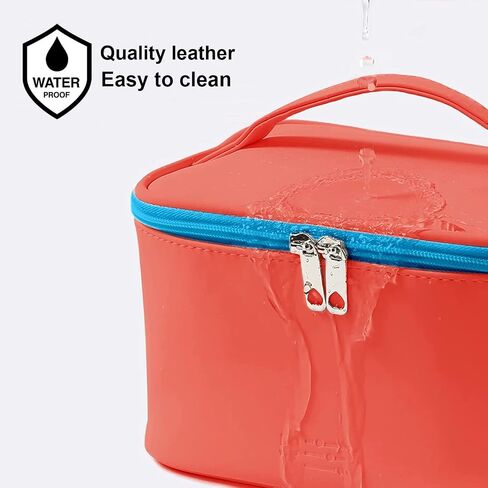 KITENROM Portable Makeup Bag Cosmetic Bags for Women Medium Pouch Case Purse Make Up Organization Waterproof (Blue) in Saudi Arabia