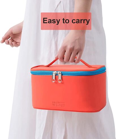 KITENROM Portable Makeup Bag Cosmetic Bags for Women Medium Pouch Case Purse Make Up Organization Waterproof (Blue) in Saudi Arabia