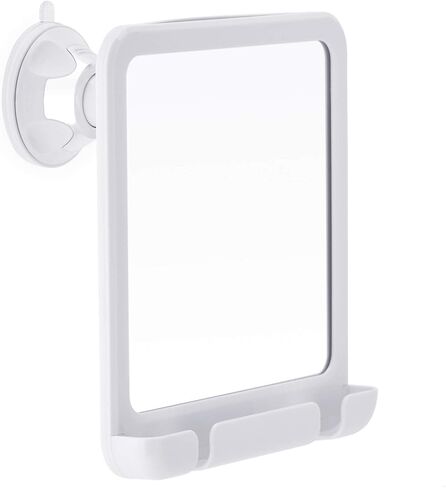 MIRRORVANA Fogless Shower Mirror for Shaving with Upgraded Suction, Dual Anti Fog Design, Shatterproof Surface & 360° Swivel, 8" x 7" in Saudi Arabia