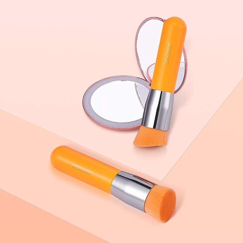 Docolor 6+1Pcs Makeup Sponges with Foundation Brush, Foundation Blending Beauty Sponge & Flat Top Kabuki Brush for Liquid,Cream,and Powder,Buffing,Blending,Full Coverage Foundation in Kuwait
