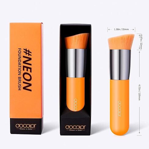 Docolor 6+1Pcs Makeup Sponges with Foundation Brush, Foundation Blending Beauty Sponge & Flat Top Kabuki Brush for Liquid,Cream,and Powder,Buffing,Blending,Full Coverage Foundation in Kuwait