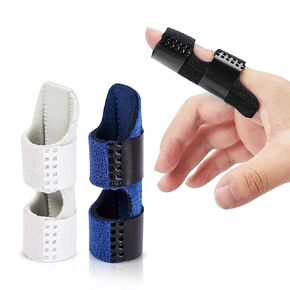 Finger Splints (3PCS), Finger Support Braces, Adjustable Finger Protectors Sleeves for Trigger Finger, Mallet Finger, Broken Finger, Arthritis, Knuckle Immobilization, Straightening. Best Fit for Index Middle Ring Finger in Kuwait