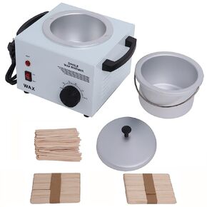 Single Electric Wax Heater Paraffin Warmer Machine Pots Waxing Hair Removal Removing Salon Hot SPA Body with Wood Craft Sticks in Saudi Arabia